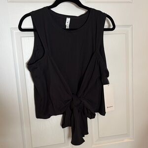 lululemon athletica Black Tie-Front Sleeveless Tank